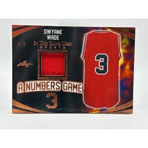 2024 Leaf In The Game Used Dwayne Wade A Numbers Game Bronze Jersey Patch 4/5 SP